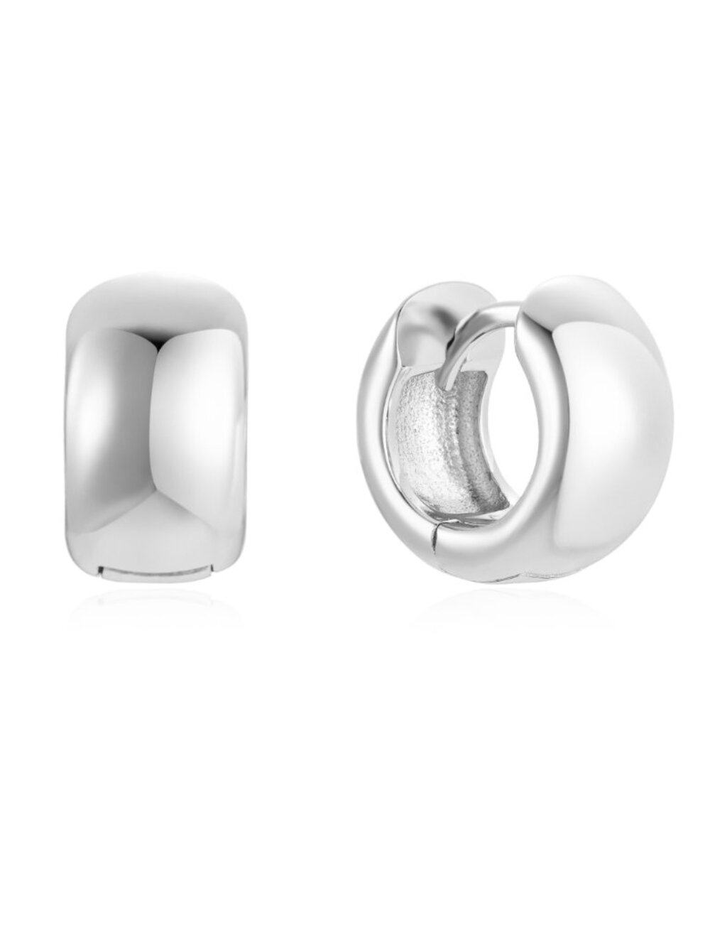 925 Sterling Silver Chunky Huggie Hoops
